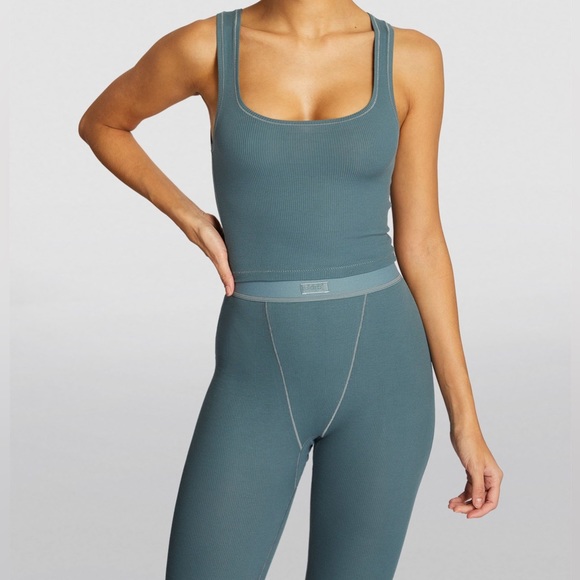 SKIMS COTTON RIB LEGGING KYANITE - Picture 5 of 9